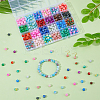480Pcs 24 Colors Drawbench Glass Round Beads GLAD-DC0001-01-5
