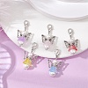 Angel Glass & Shell Pearl Bead Pendant Decorations HJEW-JM02964-1