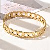 304 Stainless Steel Ring Link Chain Hinged Cuff Bangles SA-CBAB92B-02G-1