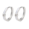 Brass Micro Pave Clear Cubic Zirconia Hoop Earrings for Women EJEW-S234-06P-1
