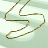 2MM 304 Stainless Steel Column Box Chain Necklaces NJEW-K291-02G-2