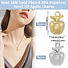10Pcs 2 Colors 304 Stainless Steel Charm STAS-BBC0007-29-2