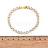 Brass Rhombus Clear Cubic Zirconia Cup Chain Necklaces for Women NJEW-U033-02G-5