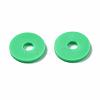 Flat Round Handmade Polymer Clay Beads CLAY-R067-10mm-06-2