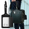 CutHollow 4Pcs PU Leather Luggage Tag OFST-CL0001-01B-03-7