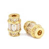 Brass Micro Pave Clear Cubic Zirconia Beads KK-C142-10G-2