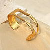 304 Stainless Steel Cuff Bangles for Women BJEW-B123-01G-1