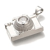 Rack Plating Brass Micro Pave Cubic Zirconia Pendants KK-I720-21P-2