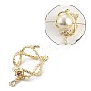 Brass Micro Pave Clear Cubic Zirconia Bead Frame LS-KK-K371-49G-2