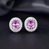 Brass Micro Pave Cubic Zirconia Stud Earrings for Women FF7693-3-1
