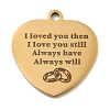 Valentine's Day PVD Vacuum Plating 201 Stainless Steel Pendants STAS-L079-24G-03-1