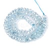 Anti-Tarnish Electroplate Glass Imitation Jade Beads Strands EGLA-T029-6mm-13C-2
