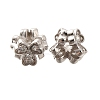 925 Sterling Silver Micro Pave Clear Cubic Zirconia Beads STER-B006-21P-1