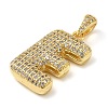 Brass Micro Pave Cubic Zirconia Pendants KK-E061-03G-05-2