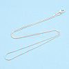 Brass Round Snake Chain Necklace with Lobster Claw Clasps MAK-ZX002-01C-S-1