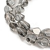 Pearl Luster Plated Electroplate Transparent Glass Beads Strands EGLA-G037-04A-PL01-3