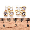 Brass Micro Pave Cubic Zirconia Charms KK-N261-94C-G-3