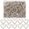 100Pcs Heart Shape Iron Paper Clips TOOL-WH20002-03A-P-1