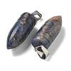 Natural Sodalite Pointed Pendants G-B127-18P-10-2
