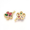 Brass Micro Pave Cubic Zirconia Pendants KK-N257-34G-2