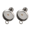 Tarnish Resistant 201 Stainless Steel Stud Earrings Findings STAS-K279-01B-P-2