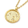 304 Stainless Steel Cubic Zirconia Constellation Flat Round Pendants LS-STAS-S145-01L-2