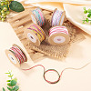 5 Rolls 5 Colors Segment Dyed Macrame Cotton Cord OCOR-TA0004-05A-5