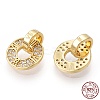 925 Sterling Silver Micro Pave Cubic Zirconia Charms STER-T004-25G-4