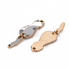 Eco-Friendly Alloy Enamel Pendants ENAM-T011-84D-NR-3