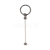 Iron Bar Beadable Keychain Clasps AJEW-R004-02B-1