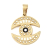 Ion Plating(IP) 304 Stainless Steel Enamel Rhinestone Pendants STAS-Q325-03G-G-1