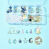 DIY Alloy Enamel & Acrylic & Polycotton Tassel Dangle Earrings Making Kits DIY-FS0001-21B-7