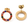 PVD Vacuum Plating 304 Stainless Steel Stud Earrings EJEW-C099-09-01-3
