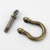 Tibetan Style Alloy D-Ring Anchor Shackle Clasps X-PALLOY-D355-AB-2