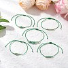 5Pcs 5 Styles Natural Green Aventurine Braided Bead Bracelets BJEW-JB11681-04-3