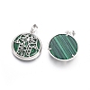 Synthetic Malachite Pendants G-L512-J19-2