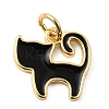 Brass Enamel Charms KK-A268-18G-02-1