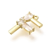 Brass Micro Pave Cubic Zirconia Pendants KK-M310-01G-06-2