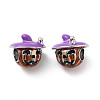 Halloween Rack Plating Brass Enamel European Beads KK-M280-01P-1