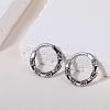316 Stainless Steel Thorns Hoop Earrings for Men Women EJEW-SZ0001-96-5