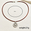 Retro Alloy Hip-hop Style Flat Round with Roman Numerals Pendant Necklaces LE7293-2-1