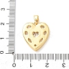 Valentine's Day Brass Pave Clear Cubic Zirconia Pendants CU-H001-01G-3