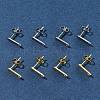 16Pcs 2 Colors 201 Stainless Steel Stud Earring Findings with Hole EJEW-FS0001-18-7