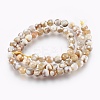 Faceted Round Natural Fire Crackle Agate Beads Strands G-E302-073-6mm-2