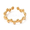 Ion Plating(IP) 304 Stainless Steel Oval Wrap Open Cuff Ring for Women X-RJEW-E063-15G-02-2