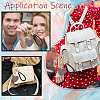 2Pcs 2 Styles PU Leather and Alloy Rhinestone Braided Keychain & Pendant Decorations KEYC-CN0001-11E-4