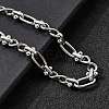 304 Stainless Steel Oval & Infinity Link Chain Bracelets for Women BJEW-K226-14A-P-3