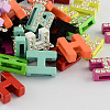 Mixed Color Zinc Alloy Grade A Rhinestone Letter Slide Charms ALRI-S130-H-1