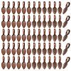 200Pcs Tibetan Style Alloy Glue-on Flat Pad Bails FIND-GO0002-98AB-1