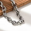 304 Stainless Steel Oval Link Chains Bracelets for Men & Women BJEW-D042-35P-2